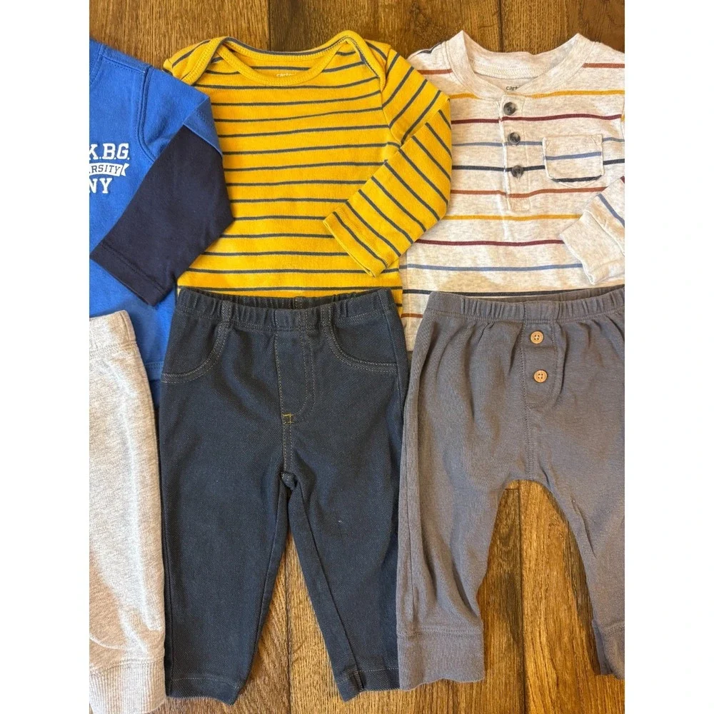 Carters Baby Clothes Boy 6 Months Pants Long Sleeved Bodysuit Shirts Outfits Lot